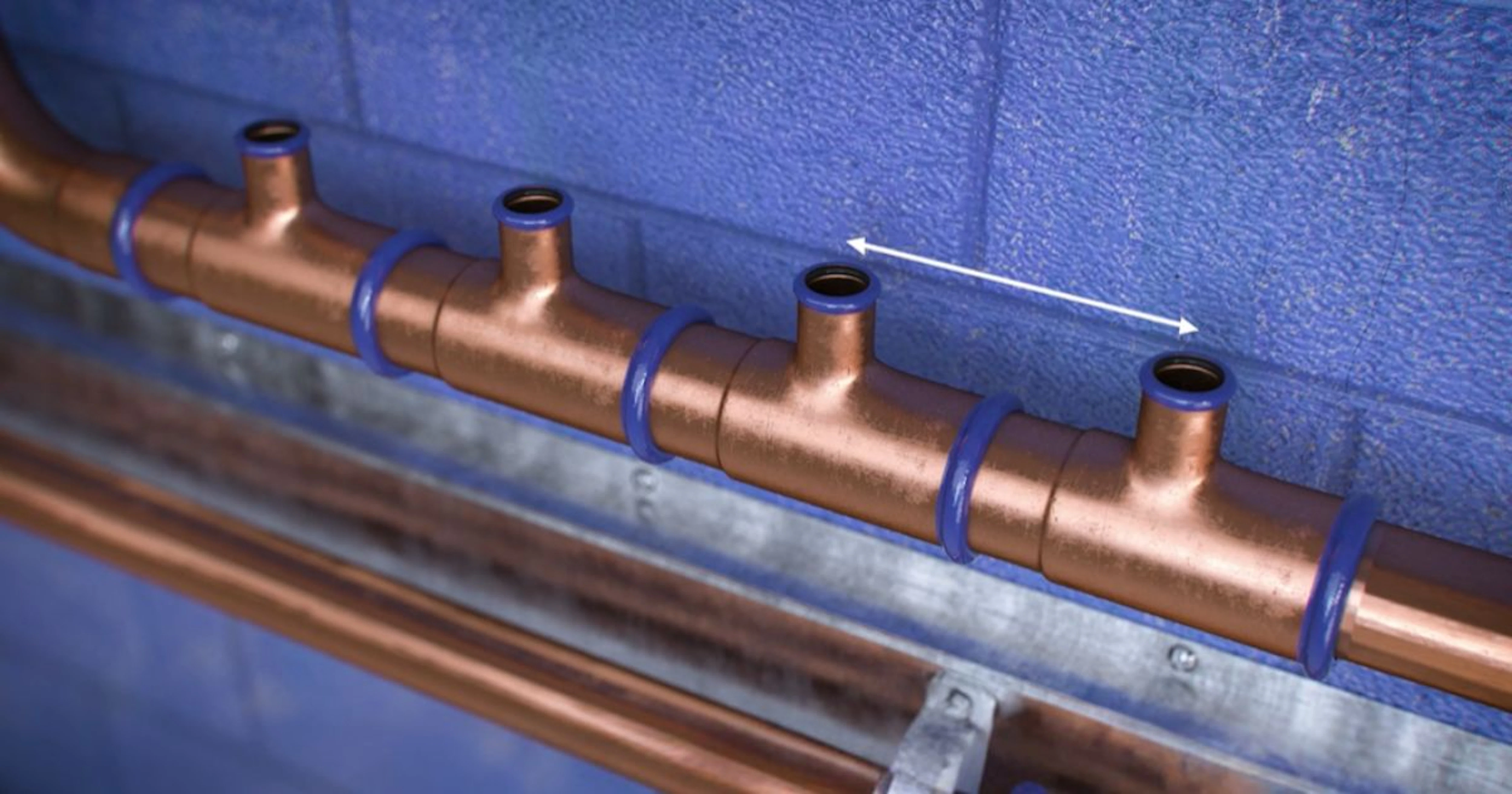 multiple stacked manifold tees