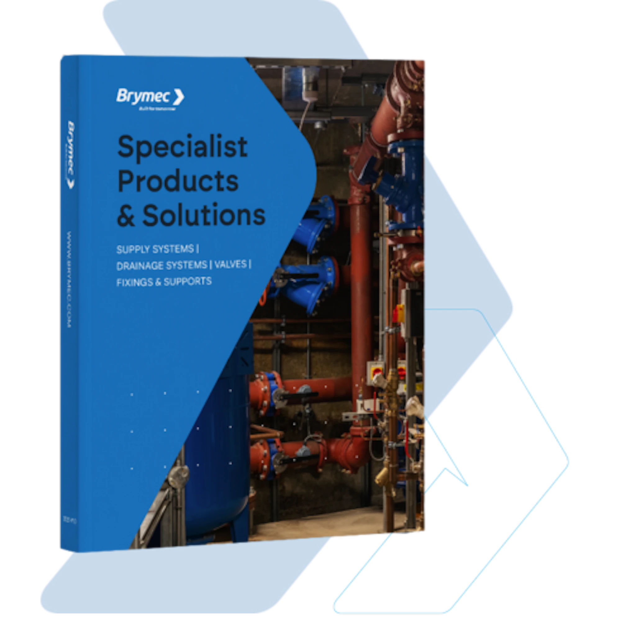 brymec catalogue in front of chevron