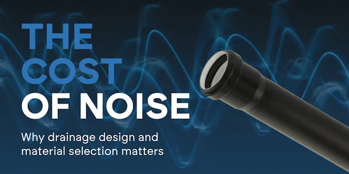 graphic with 'teh cost of noise' in text with vox acoustic pipe on it