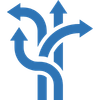 flexible icon in blue