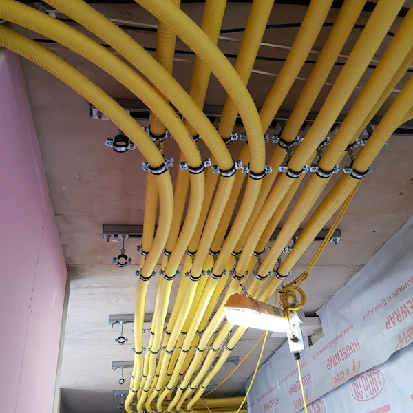brymec CSST pipework installed