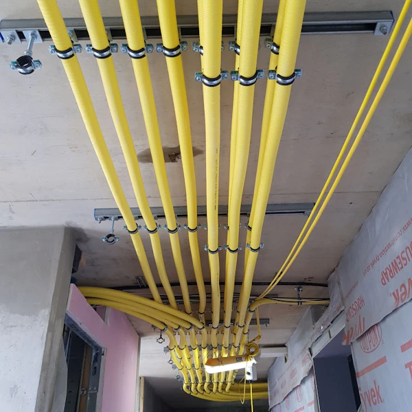 brymec CSST pipework installed