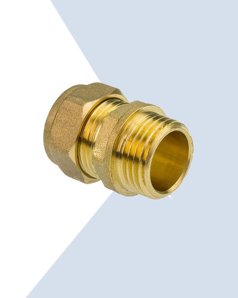 brass compression adaptor male iron coupler