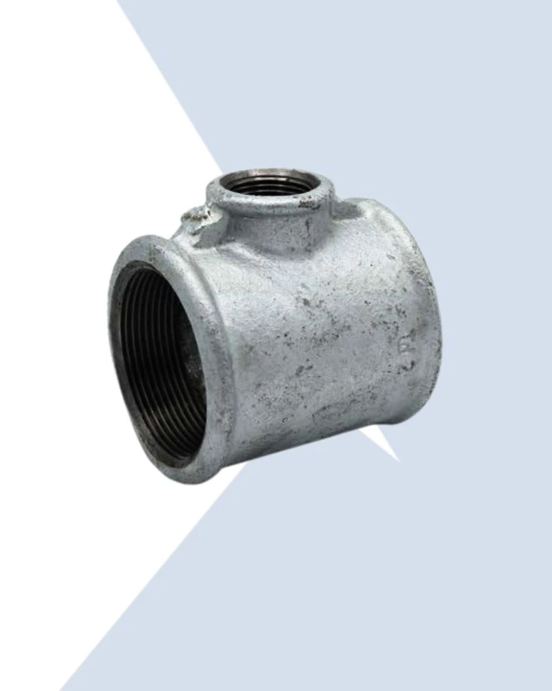 galvanised brymec malleable iron reducing tee