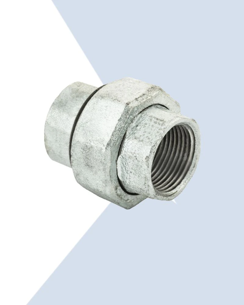 galvanised brymec malleable iron union