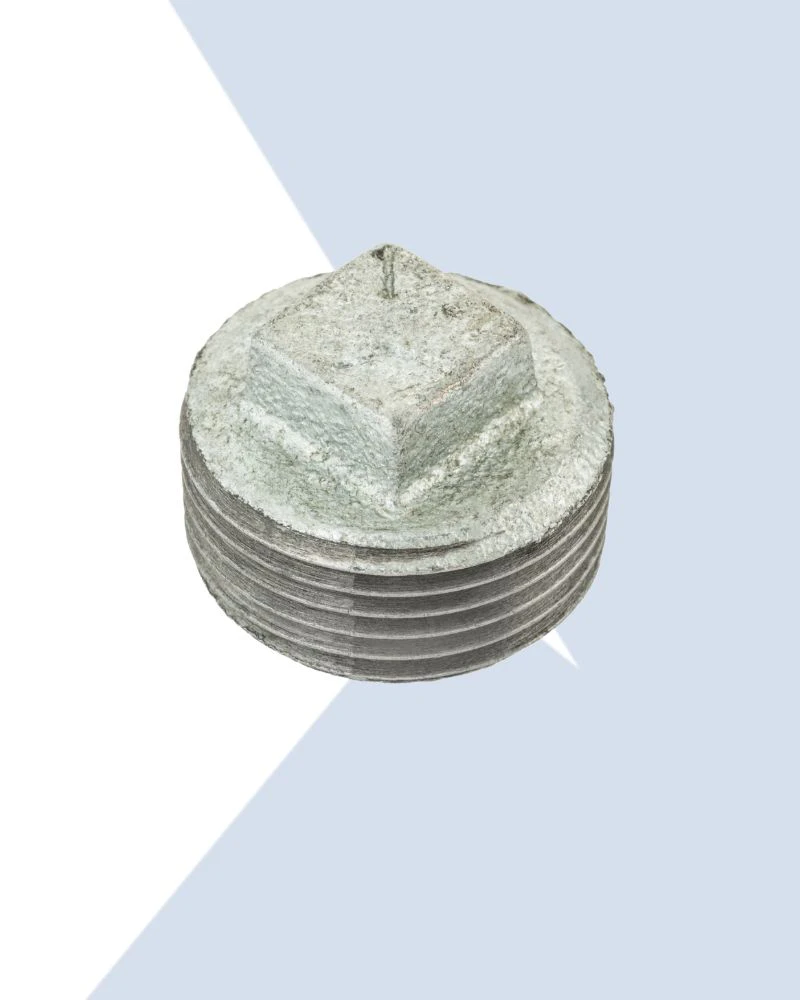 galvanised brymec malleable iron plain cap