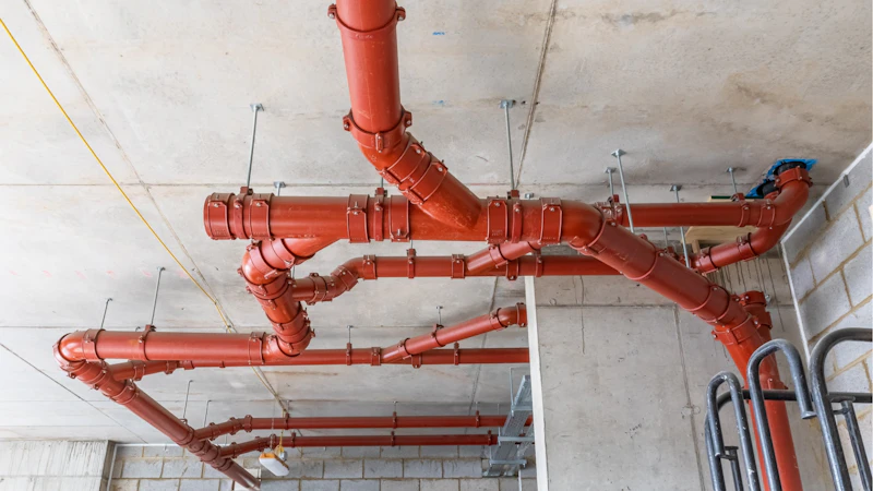 brymec cast iron drainage tubes and fittings installed
