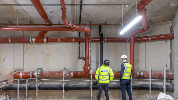 brymec cast iron drainage tubes and fittings installed