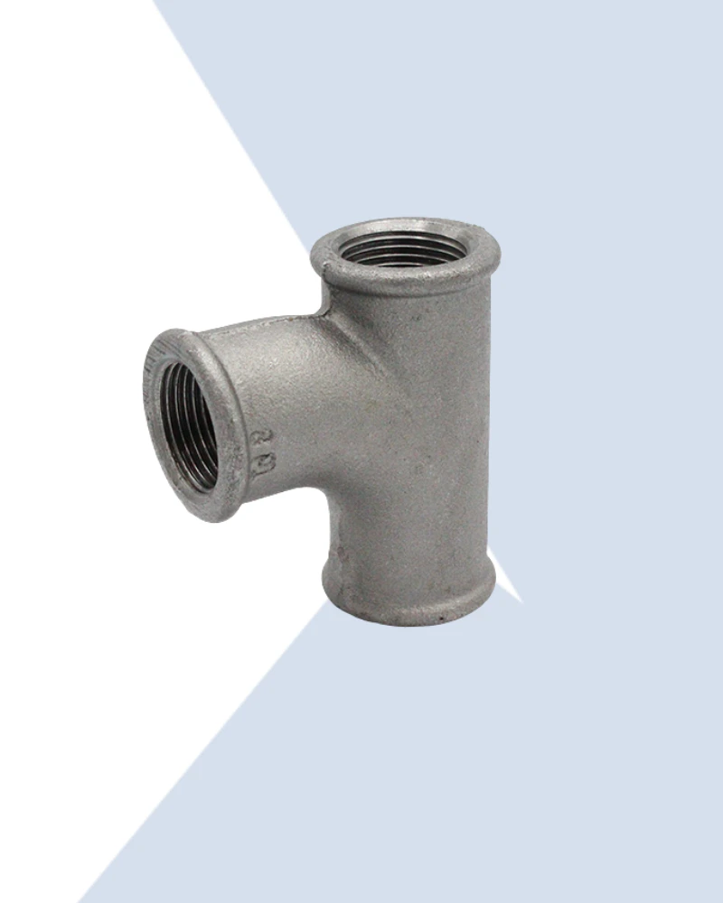 brymec black malleable iron swept tee