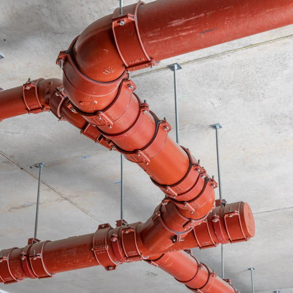 brymec cast iron drainage tubes and fittings installed