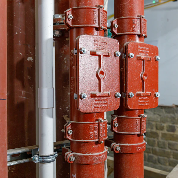 brymec cast iron drainage tubes and fittings installed