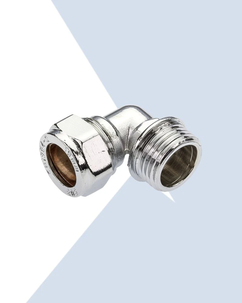 Chrome compression fittings elbows