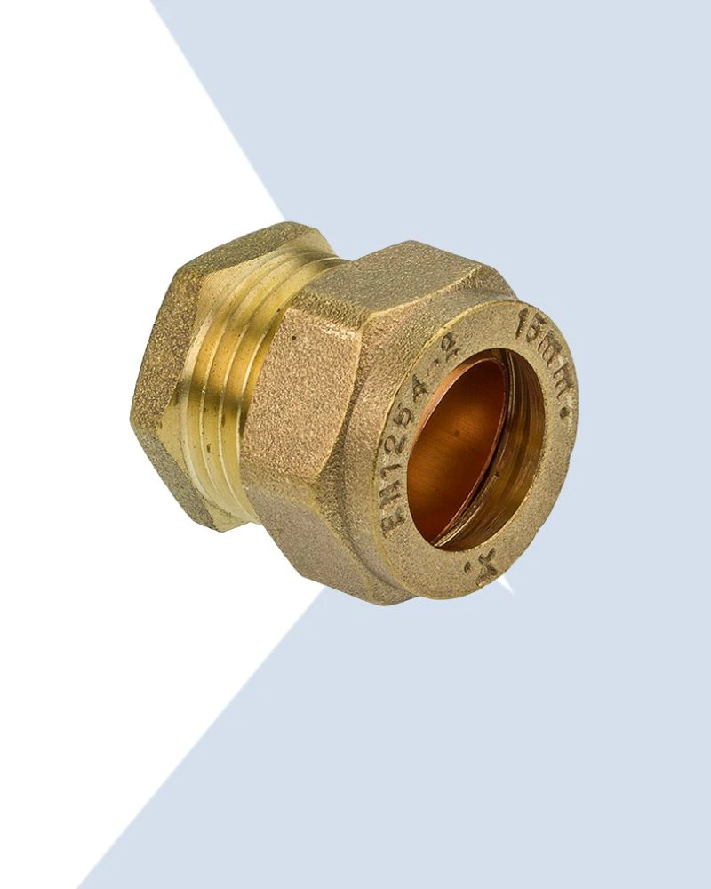 Brass compression fittings end cap