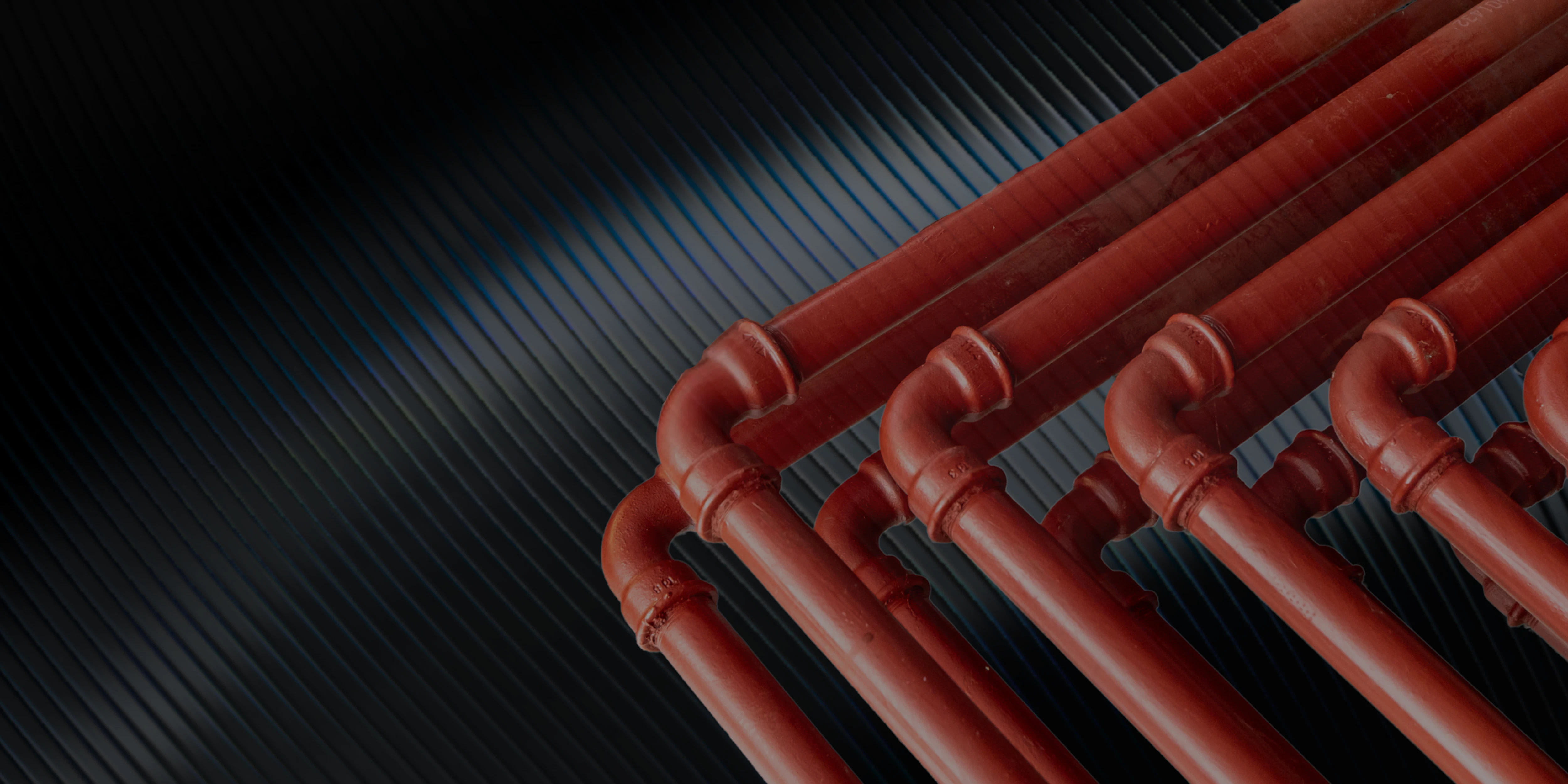 brymec malleable iron installed fittings and tube