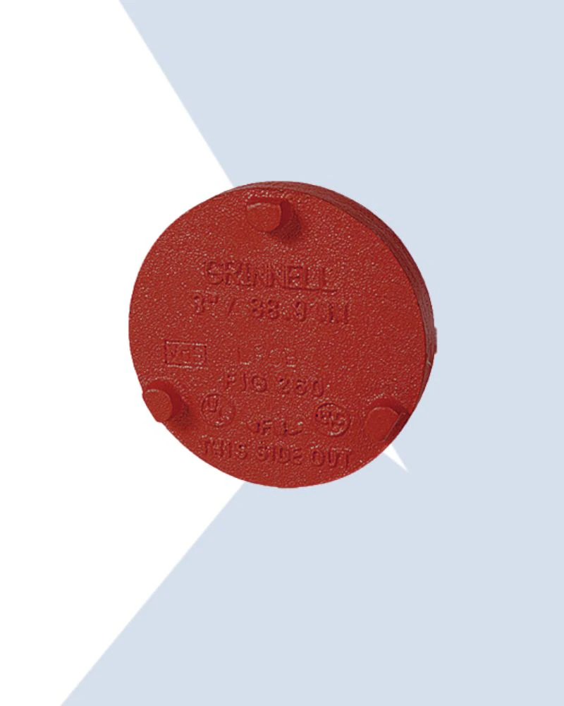 red grooved steel end cap