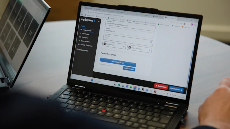 brymec portal on laptop