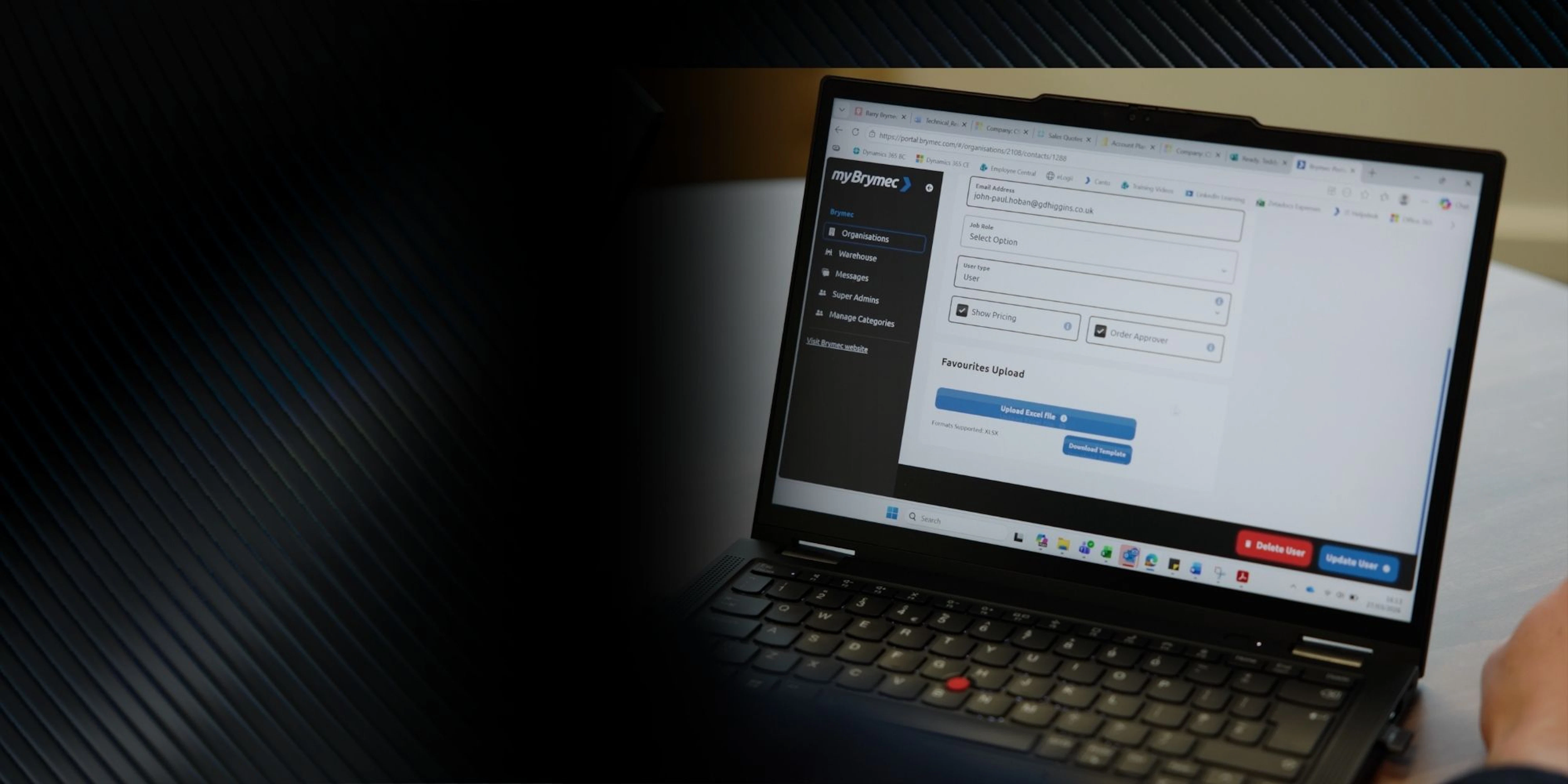 mybrymec portal on laptop