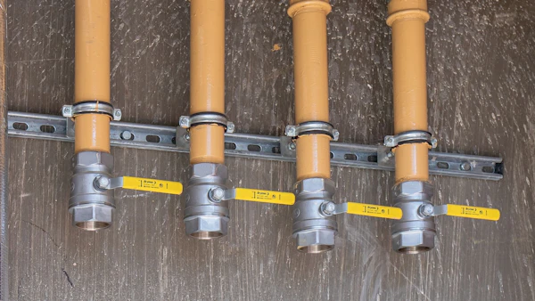 brymec gas lever ball valves installed